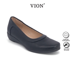 Black PVC Leather Hostel / Uniform / Formal Shoes Ladies FMA627F1